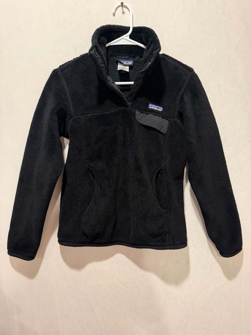 Patagonia Women's Black Re-Tool Snap T Fleece Pullover Jacket Size XS